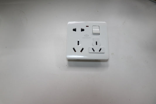 WAWEIS Grounded Power Switch, Electric Switch Plates, Easy to Install