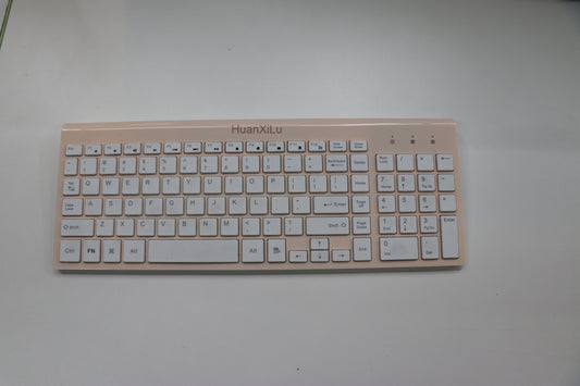 HuanXiLu 2.4G Wireless Keyboard Stainless Steel Ultra Slim Full Size Keyboard
