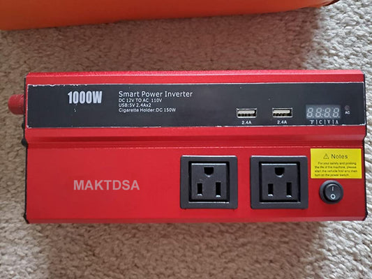MAKTDSA 1000W Power Inverters, Car Power 12v to 110v AC Converter