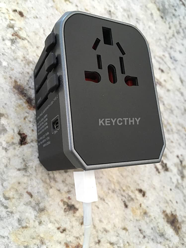 KEYCTHY Universal Travel Power Adapter with Smart Power USB
