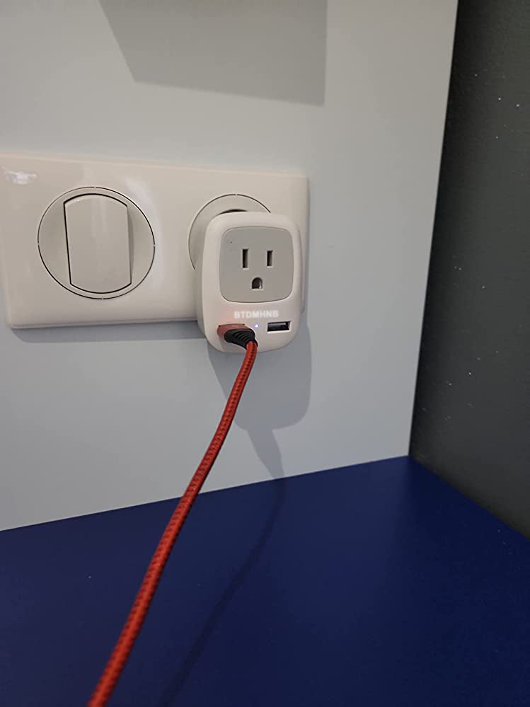 BTDMHNB European Travel Plug Adapter with 2 USB, Type C Outlet Adaptor Charger