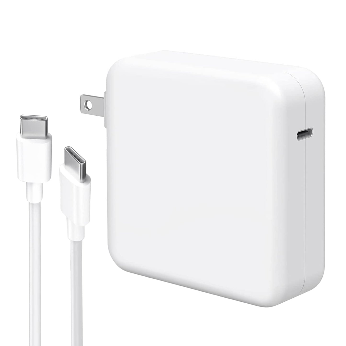 PARENIA Mac Book Pro Charger - 61W USB C Power Adapter Compatible with MacBook Pro 13 Inch 2016-2021, MacBook Air 13inch 2018-2021, New iPad Pro, and All USB C Device, 6.6ft USB C to C Cable
