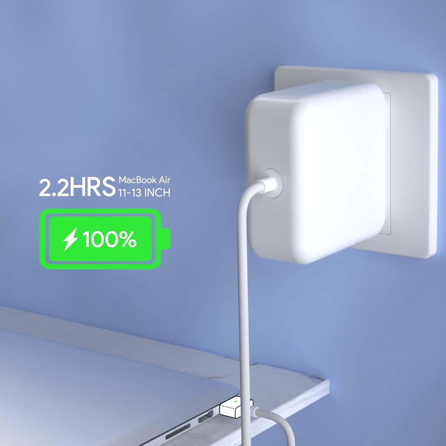 SZ96W Mac Book Air Charger, 45W Magnetic Mag2 T-Tip Laptop Charger Suitable for Mac Book Air 11 inch and 13 inch After Mid 2012(Applicable to 2012-2017)