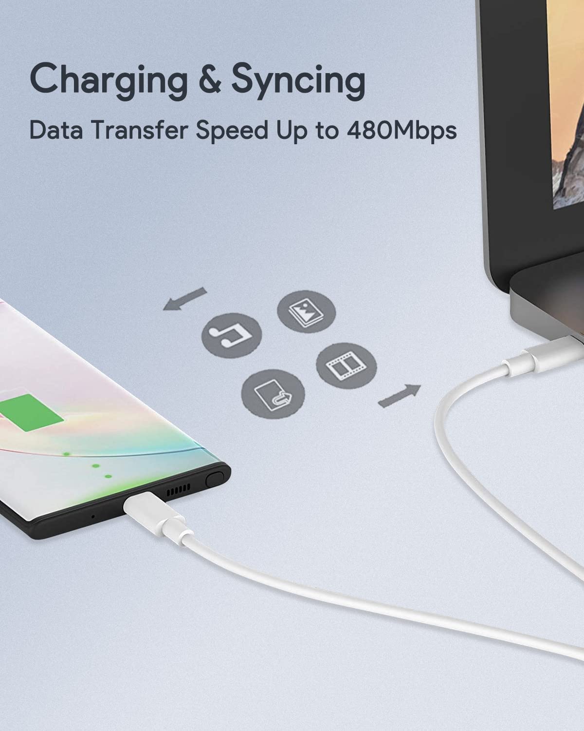 PARENIA Mac Book Pro Charger - 61W USB C Power Adapter Compatible with MacBook Pro 13 Inch 2016-2021, MacBook Air 13inch 2018-2021, New iPad Pro, and All USB C Device, 6.6ft USB C to C Cable