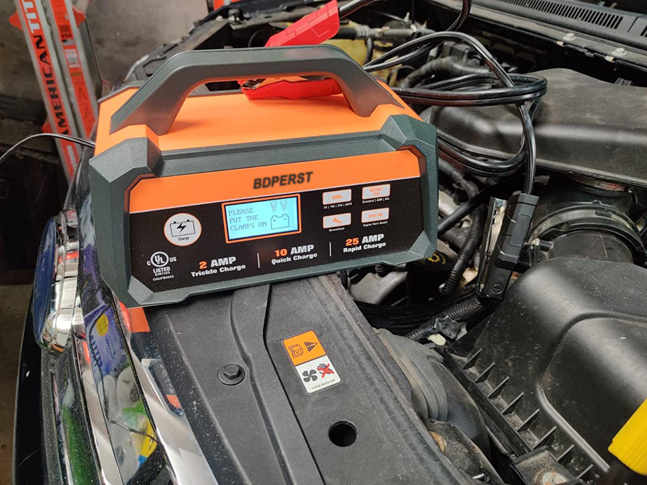 BDPERST 2/10/25A Smart Battery Charger/Maintainer 12V Fully Automatic with Engine Start